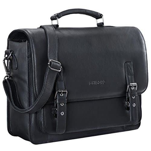 Leather saddlebags with Laptop compartment
