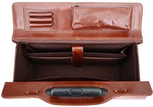 Trolley suitcase made of full grain leather